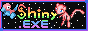button with a mew sprite, porygon sprite and rainbow text reading 'shiny.exe'